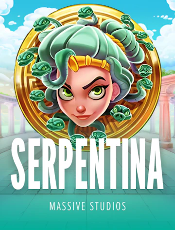 Arte de juego con identidad serpentina y estilo de casino futurista